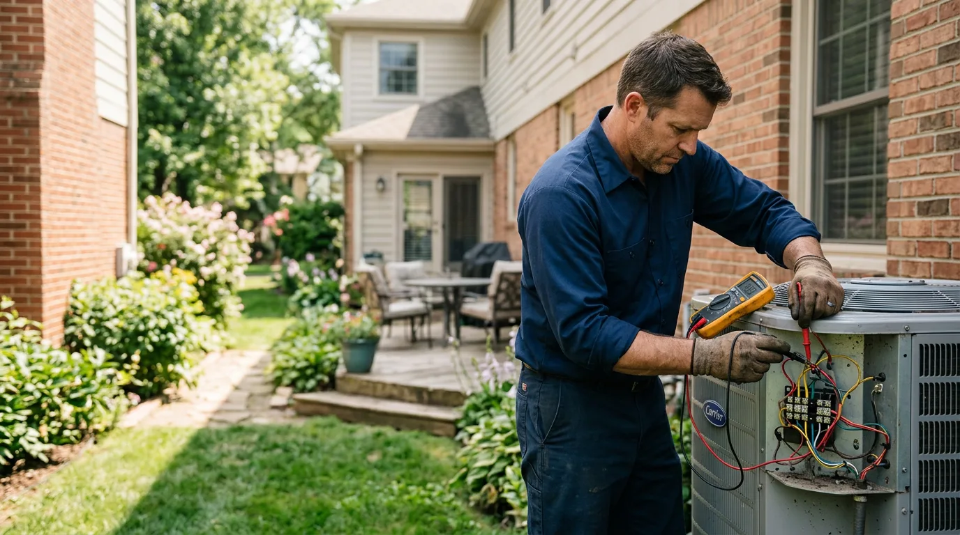 HVAC technician working near Irvington, VA